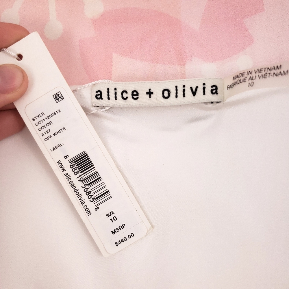 SOLD NWT Alice + Olivia Josie Off Shoulder Wrap Dress - Picture 12 of 16